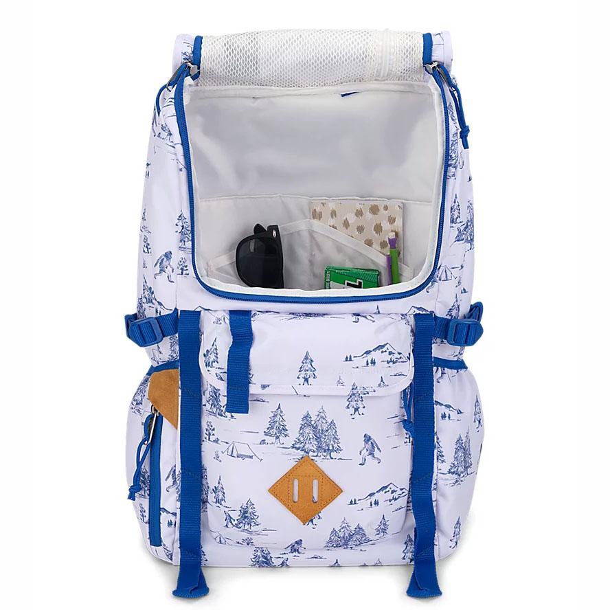 Sac A Dos Voyage JanSport Hatchet Blanche Bleu | BIS-35394388